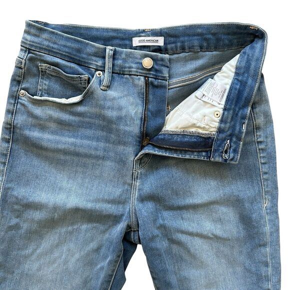 Good American Good Waist‎ Jeans 8 / 29 Blue High Rise Skinny Distressed Grunge - Picture 4 of 14